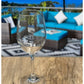 Set of Four Clear Tritan Plastic Stemmed All Purpose Wine Glass