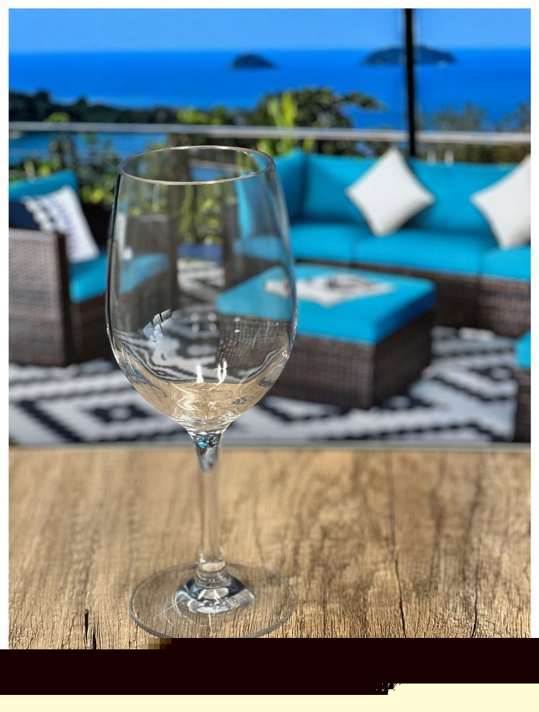 Set of Four Clear Tritan Plastic Stemmed All Purpose Wine Glass