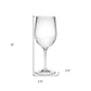 Set of Four Clear Tritan Plastic Stemmed All Purpose Wine Glass