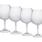 Set of Four Clear Tritan Plastic Stemmed All Purpose Wine Glass