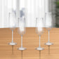 Set of Four Clear Tritan Plastic Stemmed Flutes