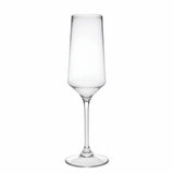 Set of Four Clear Tritan Plastic Stemmed Flute
