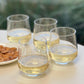 Set of Four Clear Tritan Plastic Stemmed All Purpose Wine Glass