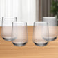 Set of Four Clear Tritan Plastic Stemless All Purpose Tumbler Wine Glasses