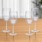 Set of Four Clear Tritan Plastic Stemmed All Purpose Wine Glass
