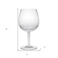 Set of Four Clear Dimpled Tritan Plastic Balloon or Round Bowl Stemmed All Purpose Wine Glasses