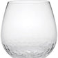 Set of Four Clear Dimpled Tritan Plastic Balloon or Round Bowl Stemmed All Purpose Wine Glasses