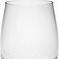 Set of Four Clear Dimpled Tritan Plastic Stemless All Purpose Tumbler Wine Glasses
