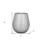 Set of Four Silver Acrylic Stemless All Purpose Wine Glass