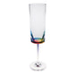 Set of Four Rainbow Geometric Acrylic Stemmed Flutes