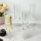 Set of Four Clear Tritan Plastic Stemmed Flutes