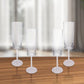 Set of Four Clear Tritan Plastic Stemmed Flutes