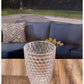 Set of Four Clear Diamond Acrylic Stemless Whiskey Glasses