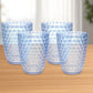 Set of Four Blue Diamond Acrylic Stemless Whiskey Glass