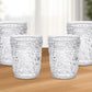 Set of Four Clear Paisley Acrylic Stemless Whiskey Glass