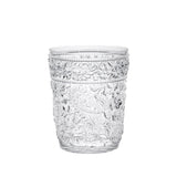 Set of Four Clear Paisley Acrylic Stemless Whiskey Glass