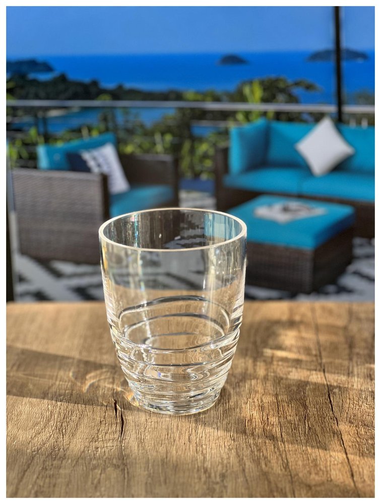 Set of Four Clear Acrylic Stemless Whiskey Glass