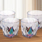 Set of Four Rainbow Geometric Acrylic Stemless Whiskey Glass