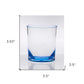 Set of Four Blue Acrylic Stemless Whiskey Glass