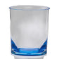 Set of Four Blue Acrylic Stemless Whiskey Glass