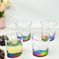 Set of Four Blue Acrylic Stemless Whiskey Glass
