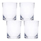 Set of Four Clear Tritan Plastic Stemless Whiskey Glass
