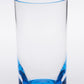 Set of Four Clear And Blue Acrylic Stemless Highball Glass