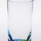 Set of Four Clear and Blue Acrylic Highball Glasses