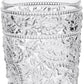 Set of Four Clear Paisley Acrylic Stemless Highball Glass