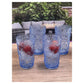 Set of Four Blue Acrylic Stemless Highball Glass