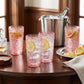 Set of Four Pink Acrylic Stemless Highball Glass