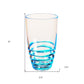 Set of Four Clear and Blue Swirl Acrylic Highball Glasses