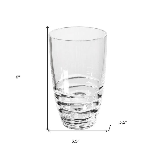 Set of Four Clear Acrylic Stemless Highball Glass