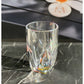 Set of Four Clear and Rainbow Geometric Acrylic Highball Glasses