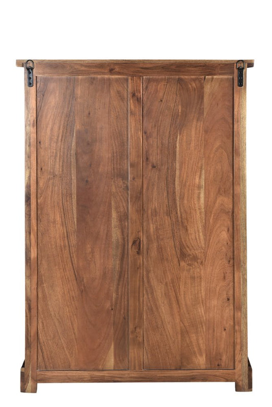 51" Brown Solid Wood Live Edge Five Drawer Standard Chest