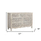 57" White Solid Wood Seven Drawer Dresser