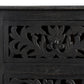 57" Black Solid Wood Seven Drawer Dresser