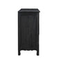 57" Black Solid Wood Seven Drawer Dresser