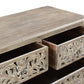 57" Gray Solid Wood Seven Drawer Dresser