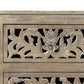 57" Gray Solid Wood Seven Drawer Dresser
