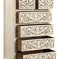 57" White Solid Wood Seven Drawer Dresser