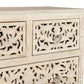 57" White Solid Wood Seven Drawer Dresser