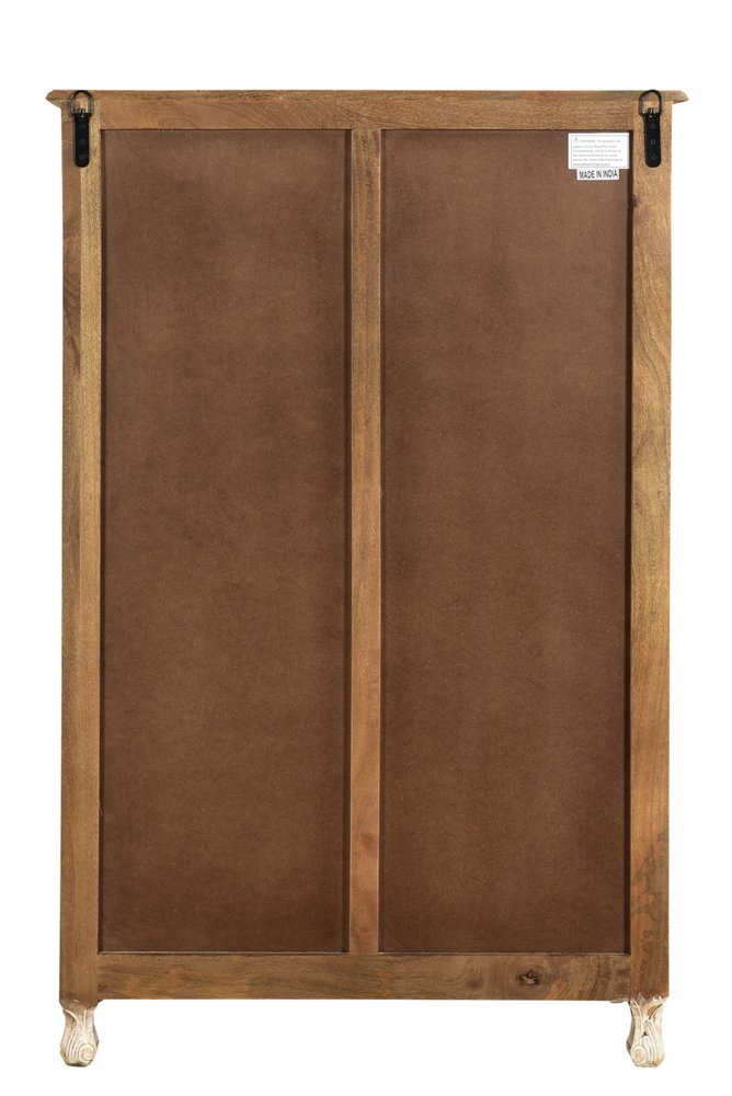 57" White Solid Wood Seven Drawer Dresser