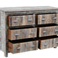 60" White Solid Wood Six Drawer Double Dresser