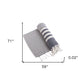 59" X 71" Blue and White Cotton Plain Weave Striped Throw Blanket with Tassels