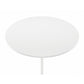 36" White Rounded Manufactured Wood and Metal Bar Table