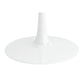36" White Rounded Manufactured Wood and Metal Bar Table