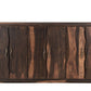72" Dark Brown Solid Wood Live Edge Sideboard with Six Doors