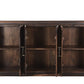 72" Dark Brown Solid Wood Live Edge Sideboard with Six Doors