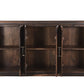 72" Dark Brown Solid Wood Live Edge Sideboard with Six Doors